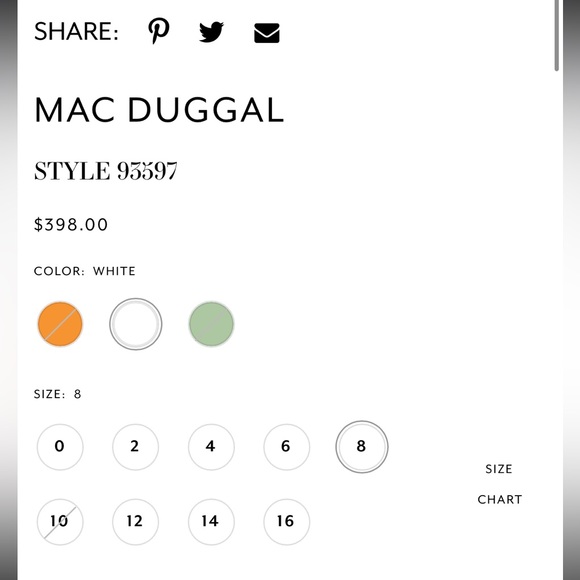 Mac Duggal white and silver bead dress - Picture 2 of 5